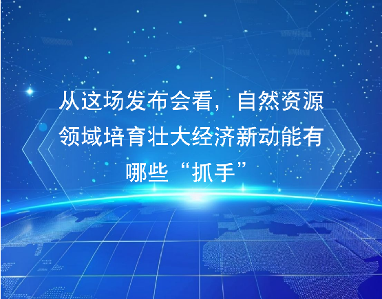 从这场发布会看，自然资源领域培育壮大经济新动能有哪些“抓手”