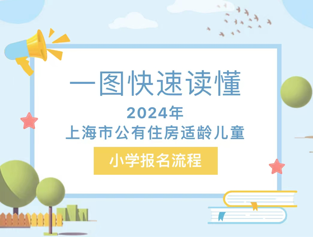 一图快速读懂2024年上海市公有住房适龄儿童小学报名流程