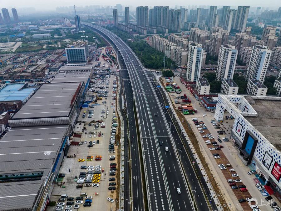 312国道快速化改造工程六安段。 图片